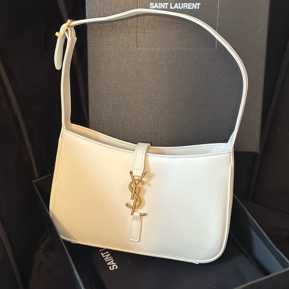 Saint Laurent White Leather Bag